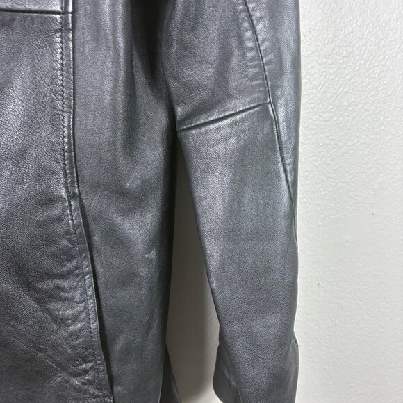 VTG Dockers Women’s Black Lamb Leather Jacket Size Large Heritagewear - Picture 2 of 11